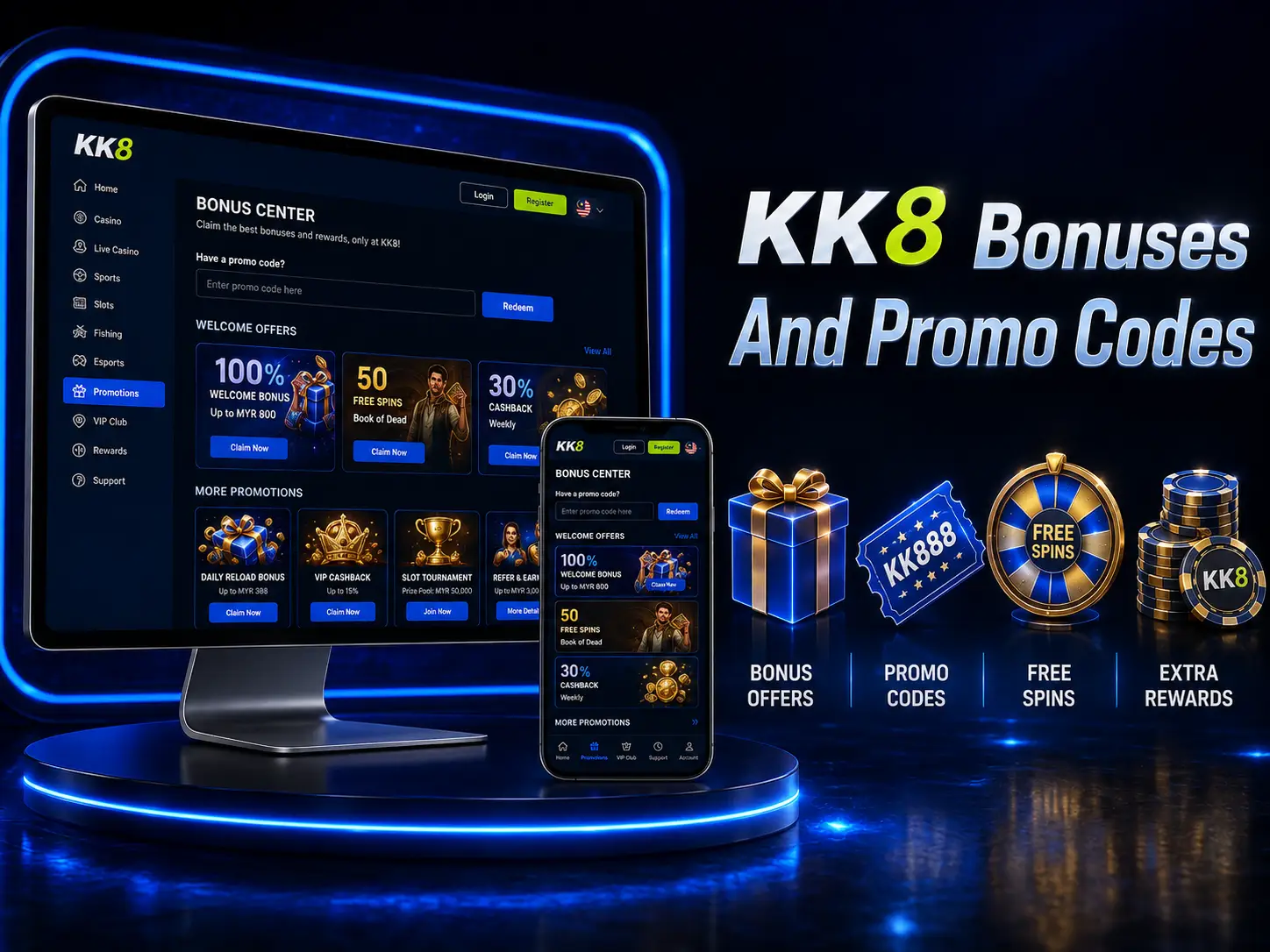 KK8 Bonuses And Promo Codes For Players In Malaysia
