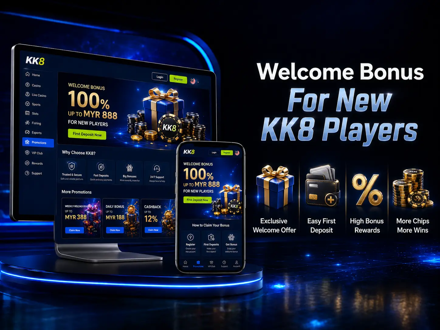 Welcome Bonus For New KK8 Players