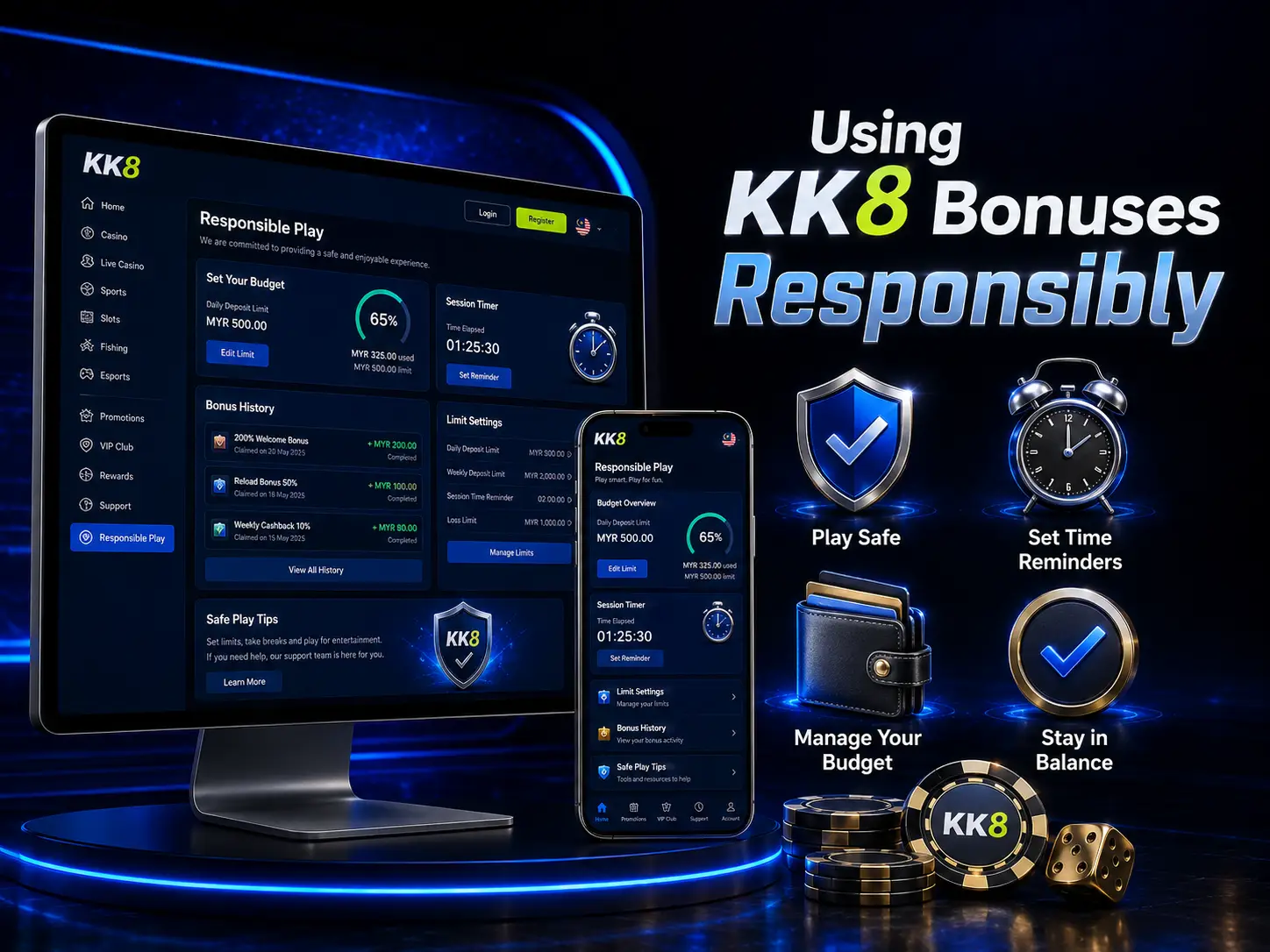 Using KK8 Bonuses Responsibly