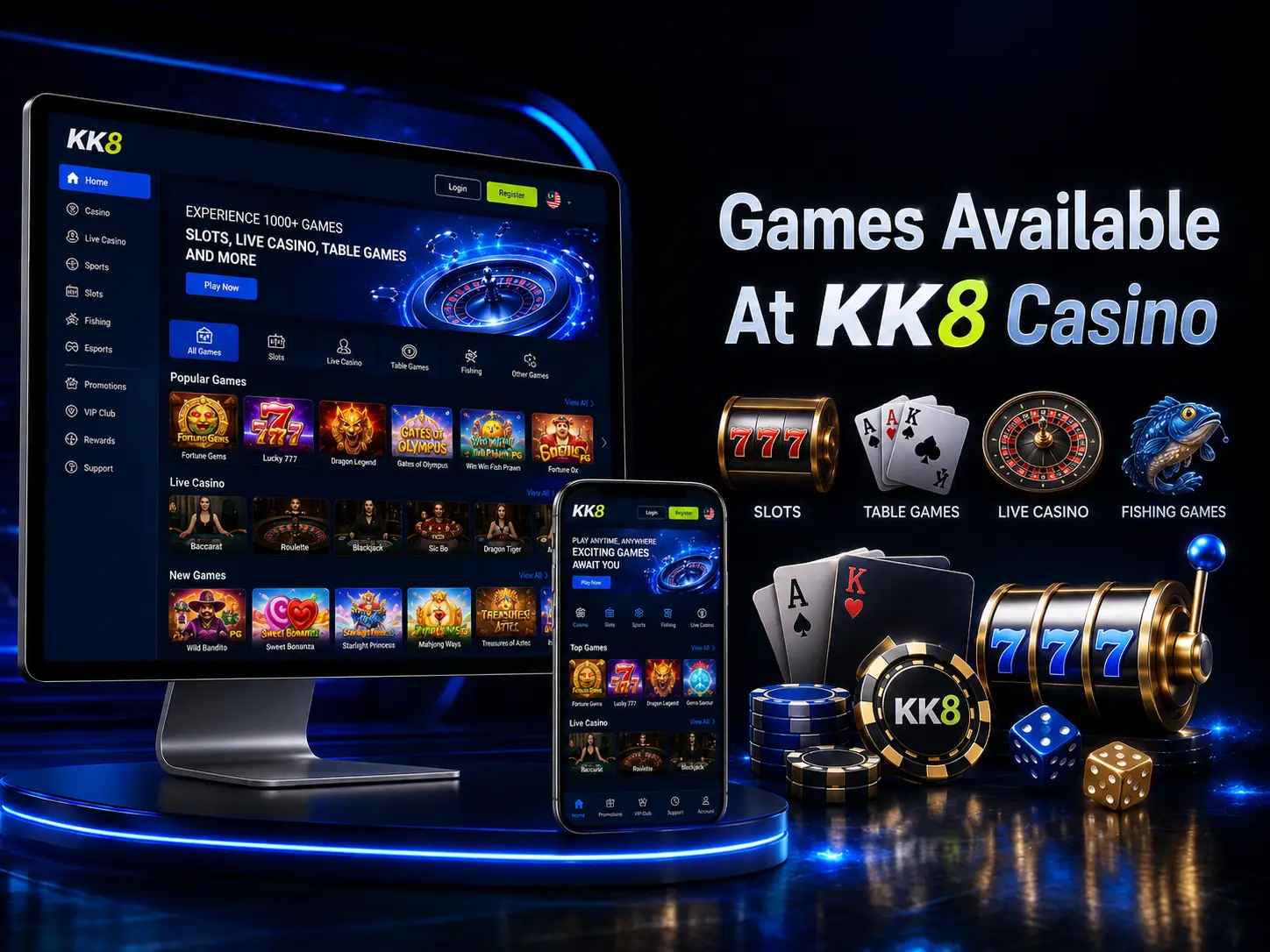 Games Available At KK8 Casino